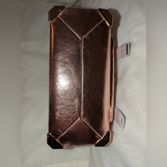 Michael Kors Manhattan Medium School Satchel Crossbody Primrose Rose Gold NWT - Picture 4 of 10